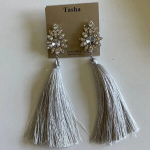 Tasha silver tassel earrings